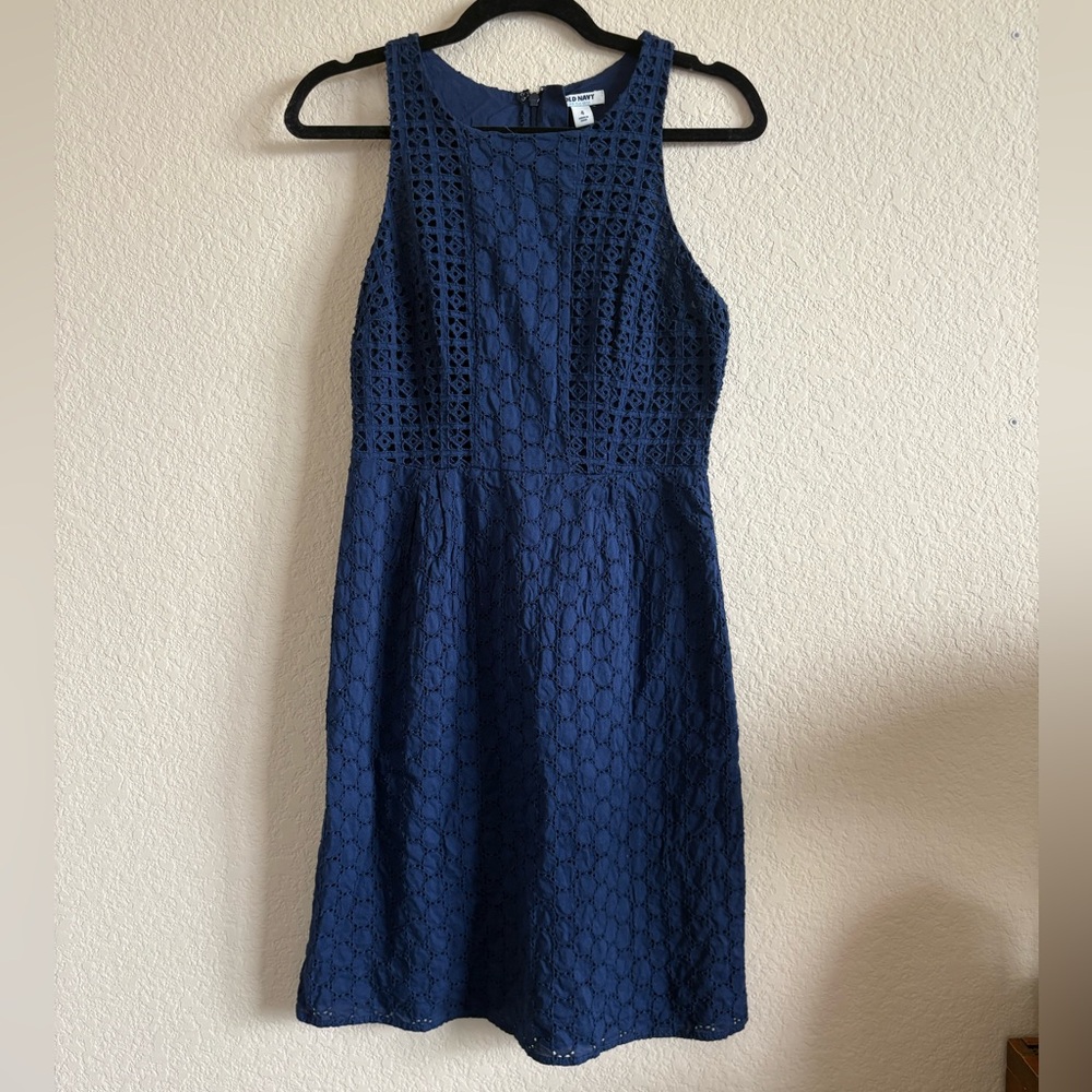 Old Navy Navy Blue Midi Dress